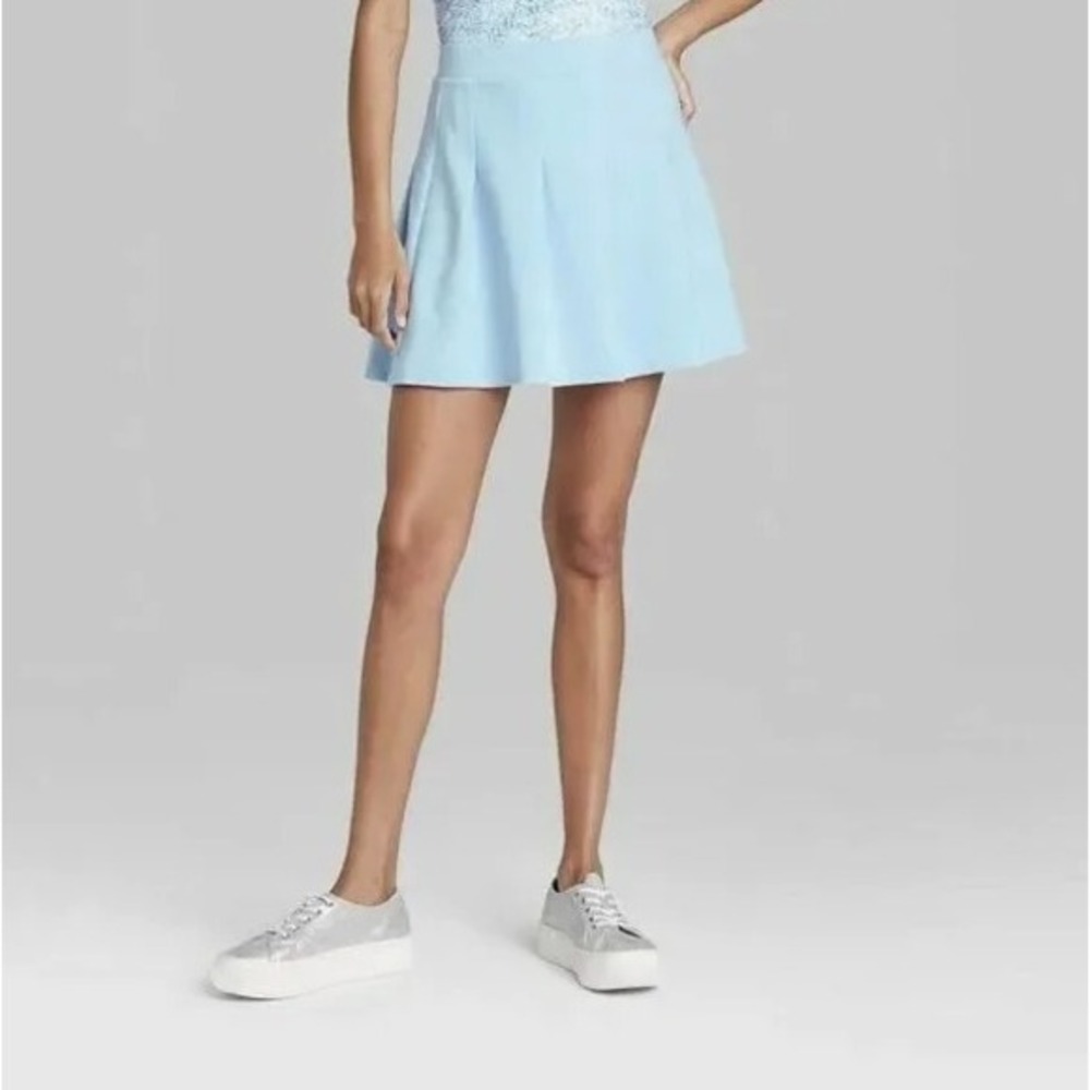 Wild Fable Tennis Skirt Womens Size XL Skirt Blue Kawaii School Girl Pleated NWT
